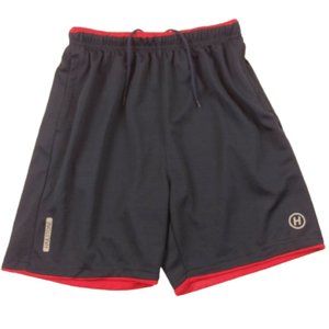 Hailstone Athletic Shorts Stretch Elastic Waist Drawstring 7" Inseam Zip Pockets